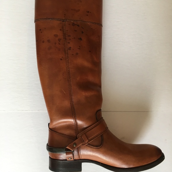 Frye Lindsay Spur Boots - Tan Colored Leather - 8M - Picture 7 of 7